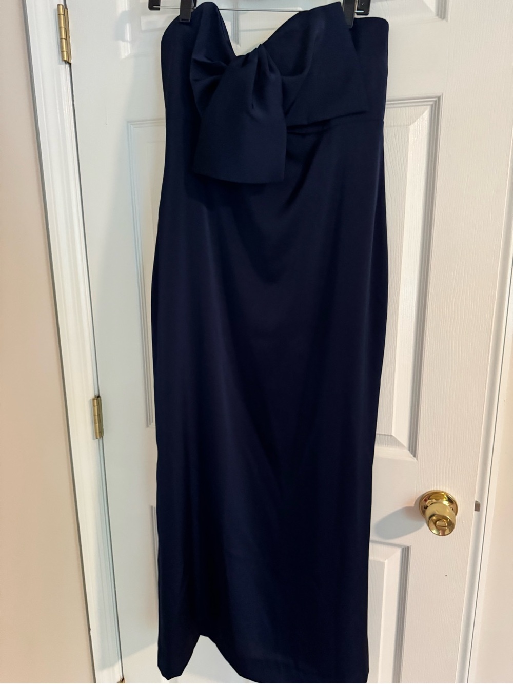 NWT Lilly Pulitzer Carlynn Satin Bow Strapless Side Slit Maxi Dress Sz 10 - Picture 5 of 13